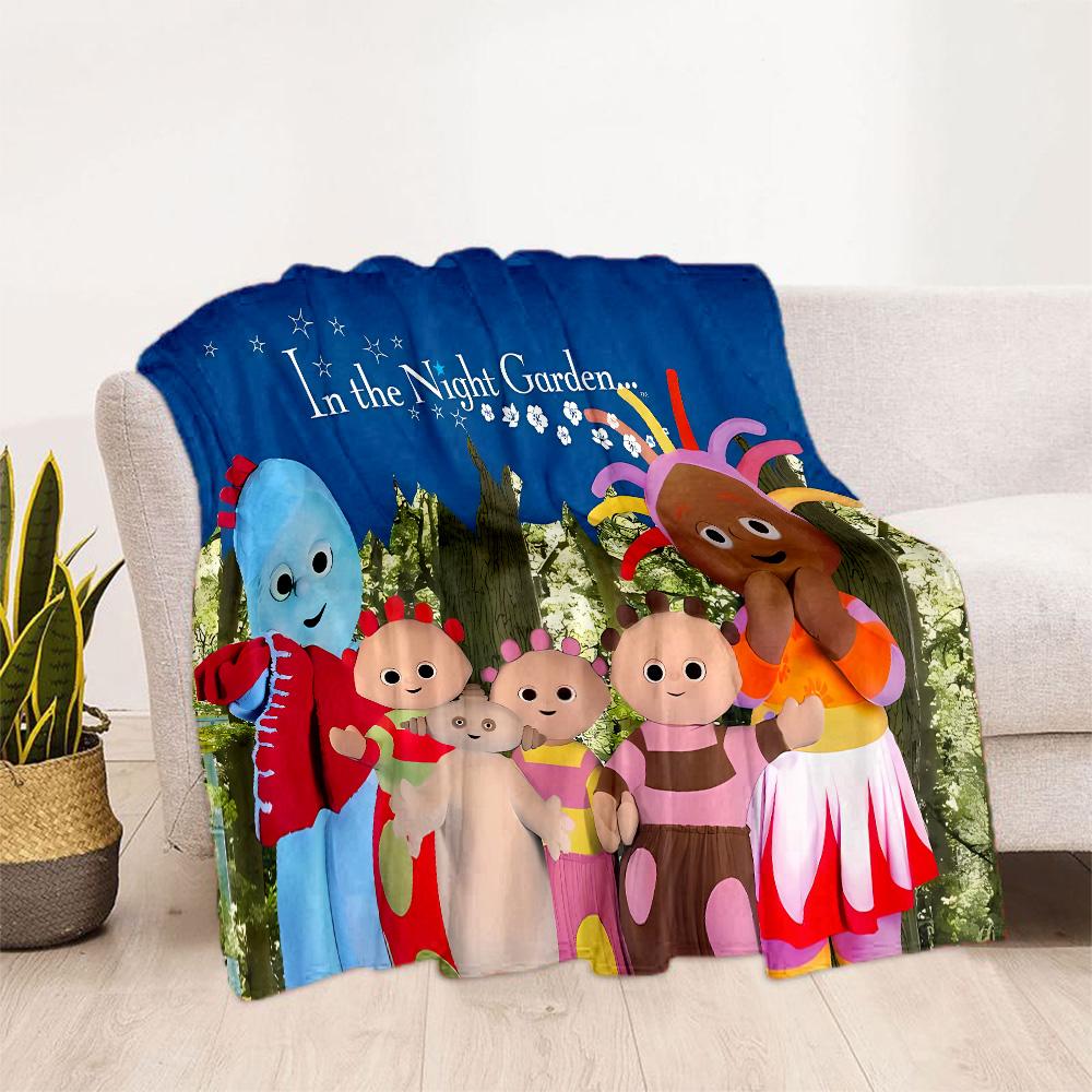 Night Garden Characters Blanket Durable Comfort Perfect for Picnics Sofa Bed All-Season Use Digital Print Ideal Gift For Birthday Valentine'S Day