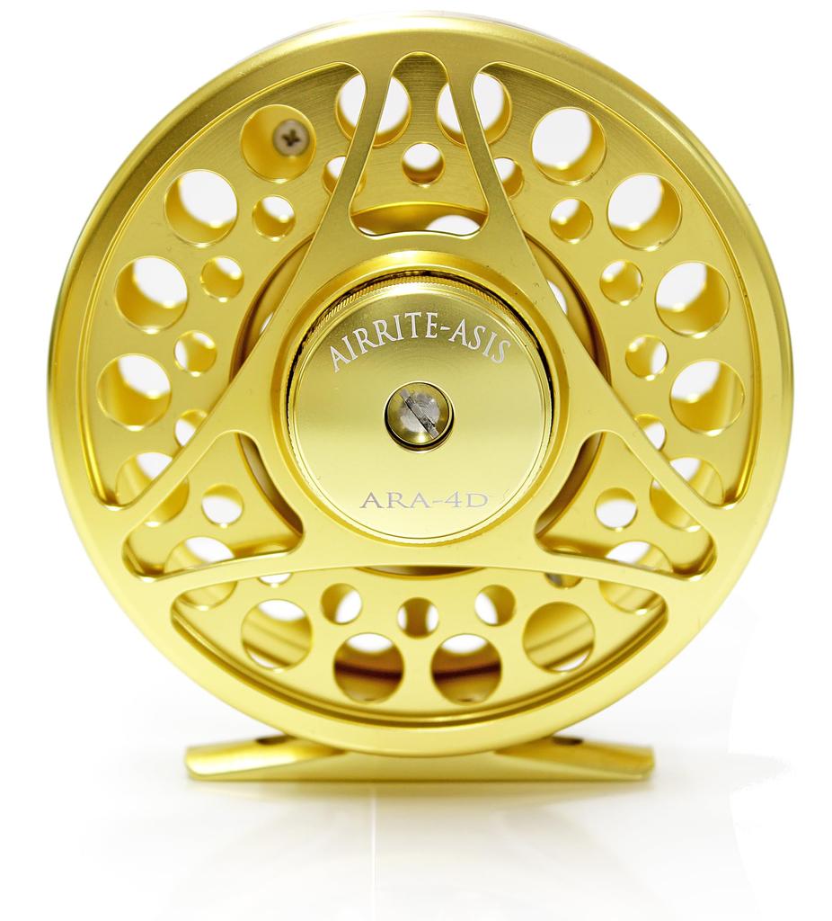 Легкая катушка Akisco Air Light Fly Reel с чехлом для ножки катушки, золотая, ARA-5D #10