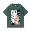 275 GSM Washed T-shirts 100% Cotton Chainsaw Man V57 Power Print Unisex Heavy Cotton T Shirt