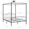 Black Metal Canopy Bed Frame 180 x 200 cm