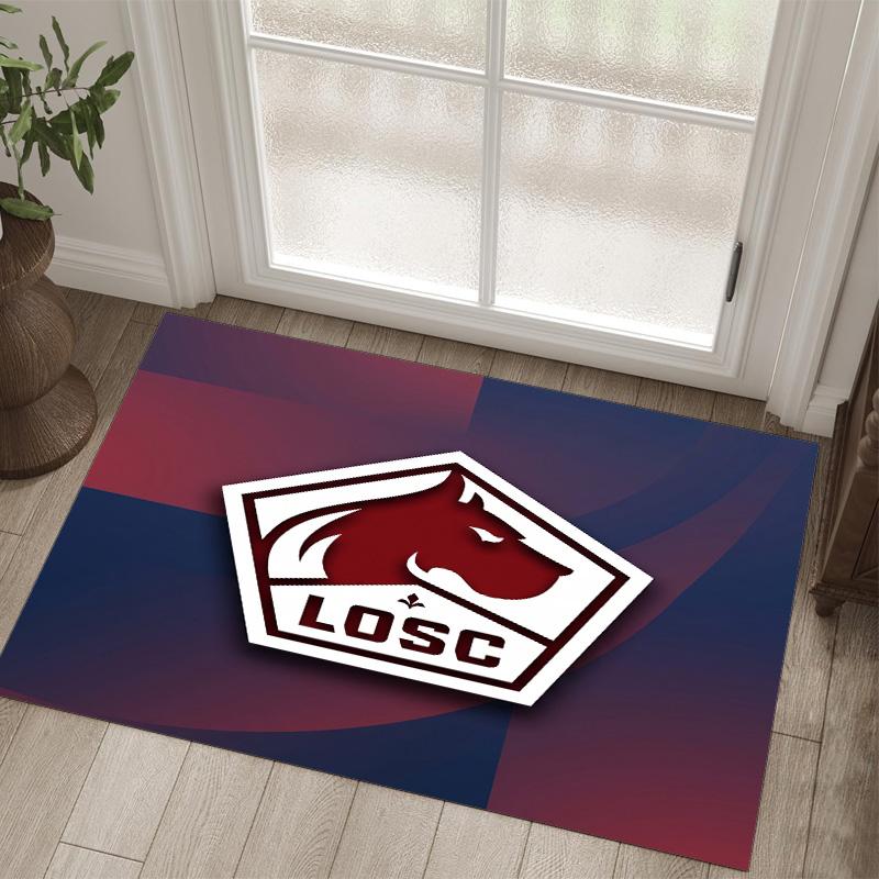 LOSC Lille FC Design Crystal Velvet Carpet Cozy Non?Slip Printed Rug For Bedroom Living Room Entrance