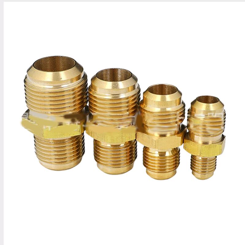 Равнопроходной ниппель с раструбом, внешний диаметр трубы 1/4", 5/16", 3/8", 1/2", 5/8", 3/4", 7/8", латунный фитинг для труб Sae-Standard, соединитель для кондиционера воздуха