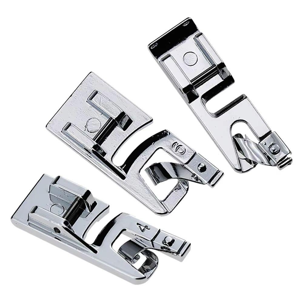 3Pcs/Set Narrow Rolled Hem Sewing Machine Presser Foot  for Household Multi-Function Sewing Machines