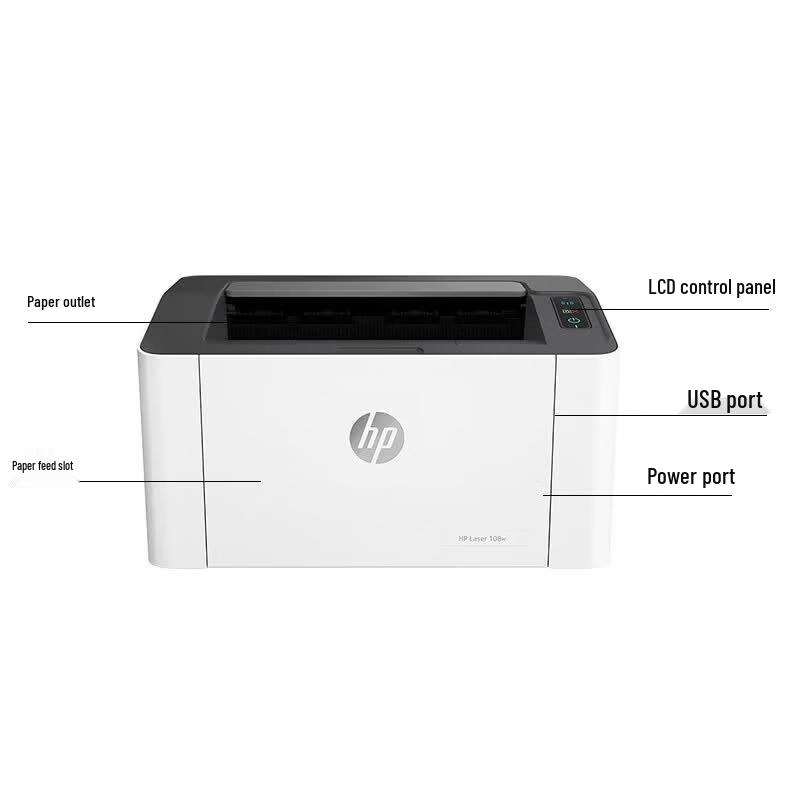 HP 108w Wireless A4 Black & White Laser Printer CN plug (adapter included)