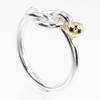 TIFFANY&Co. Love Knot Ring Silver925/K18 Yellow Gold #5.4(US Size) 3g Women Used