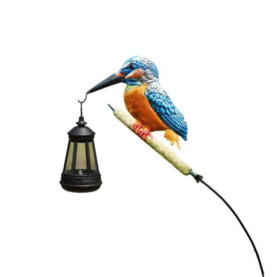 Solar Hummingbird Light with Stake Weather-resistant Solar Bird Decorative Lantern Waterproof Outdoor Garden Yard Pathway Patio Lawn LED Lamp