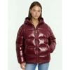 Womens Warm Hooded Cotton Jacket Thick Winter Coat Loose Fit Street Style Solid Color Casual Outerwear