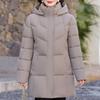 Plus Size 2XL-6XL Middle Age Women's Winter Jackets Hooded Elegant Loose Thick Warm Long Parkas Female Coats