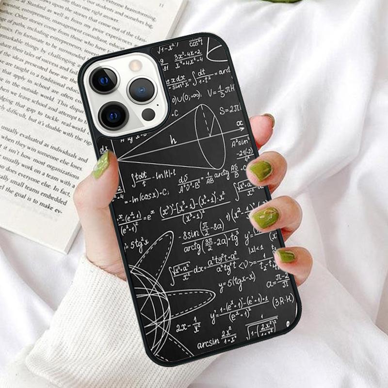 Чехол для телефона 'Мозги Гик Наука Математика Физика Формулы' для iPhone 17 Air 16 16e 12 11 13 14 15 Pro Max для Apple Plus