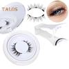 1 Set Magnetic False Eyelashes with Lash Applicator Clip Reusable Natural Wispy Double Sided Magnetic Fake Lashes with Clamp Women Eye Makeup Tools