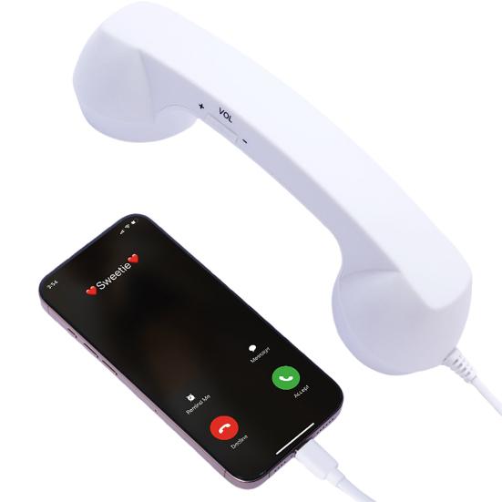 Retro Phone Handset Cellphone Smartphone Receiver Microphone Speaker Universal Old Telephone Handset with Type-C 3.5MM Socket
