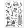 PVC Plastic Stamps for DIY Scrapbooking Photo Album Decorative Cards Making Stamp Sheets Sewing Machine Pattern 16x11x0.3cm