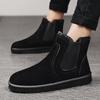 Зимняя новая обувь для мужчин Ботильоны Теплый плюш Высокие кроссовки Кожаная повседневная обувь Уличные зимние ботинки