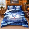 Printed 3Pcs Bedding Set Crystal Palace Football Pattern Bed Sheet Pillowcase For Bedroom Decor