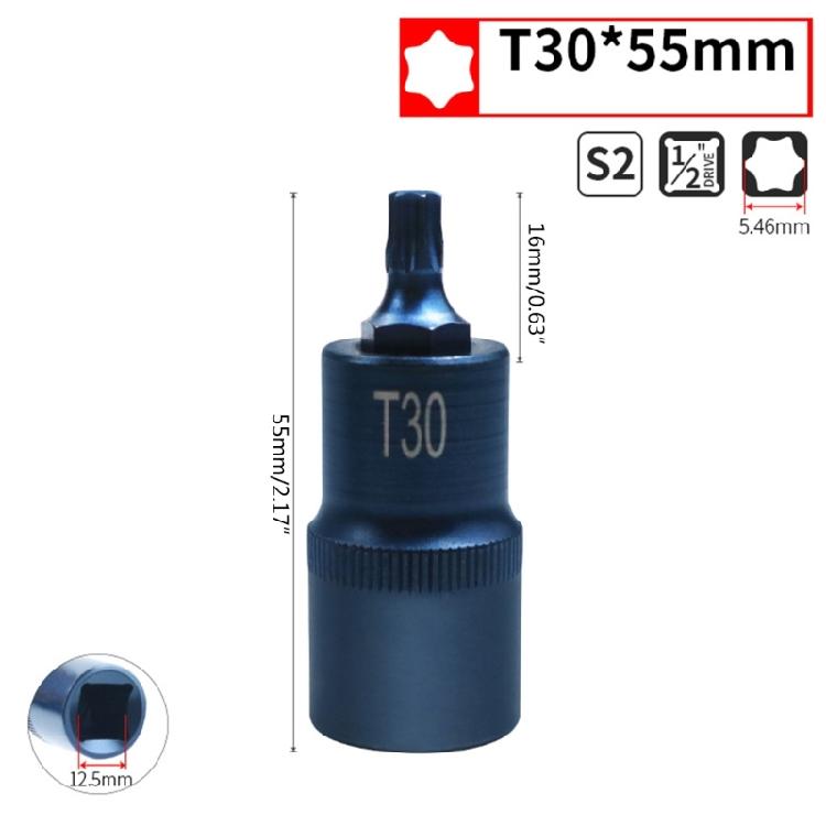Биты Torx T30 T40 T45 T50 T55 T60 T70 1/2 дюйма