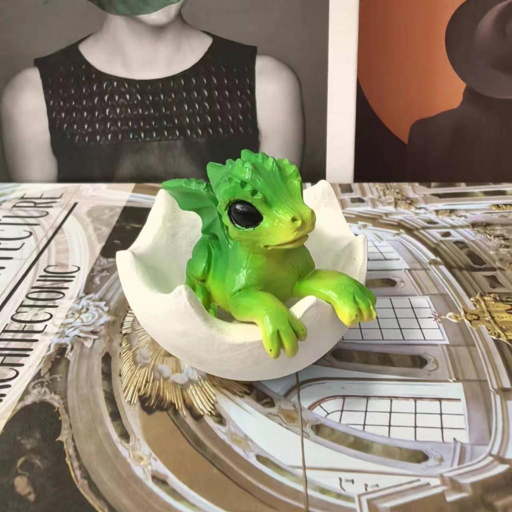 Милый Детеныш Дракона Вылупляющийся Яичная Скорлупа Декоративная Полимерная Поделка Для Современного Домашнего Декора