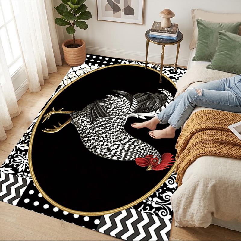 Rooster Art Living Room Nonslip Area Rug Soft Carpet For Bedroom Game Playroom Sofa Office Home Decor Doormat Christmas Gift C929557