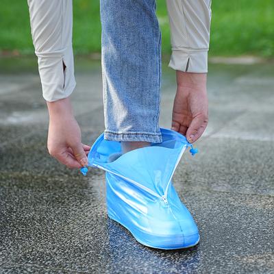 Детские дождевые бахилы средней высоты, нескользящие и износостойкие бахилы для дождливой погоды, студенческие мужские и женские утолщенные для улицы