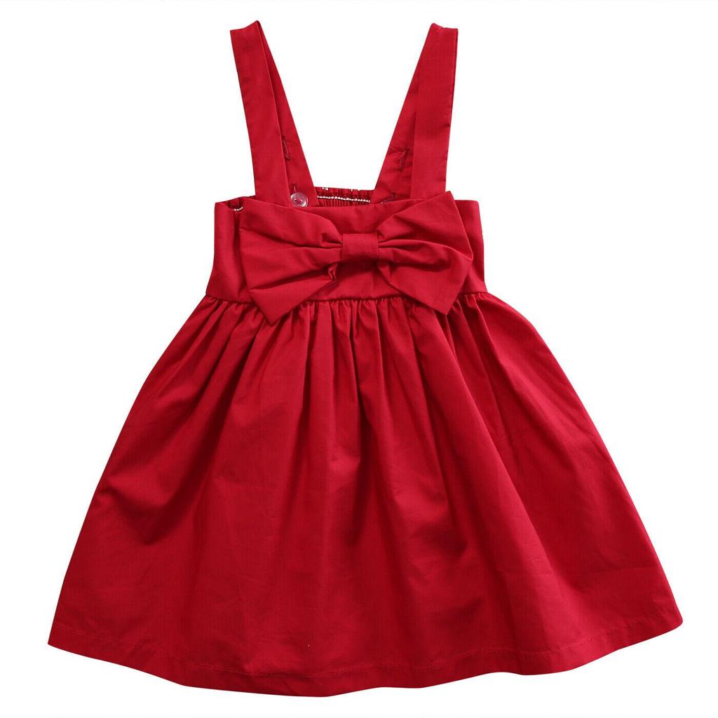Cute Baby Girls Summer Sundress Bowknot Short Mini Vest Dress Toddler Kids Cotton Casual Dresses Sleeveless Outfit