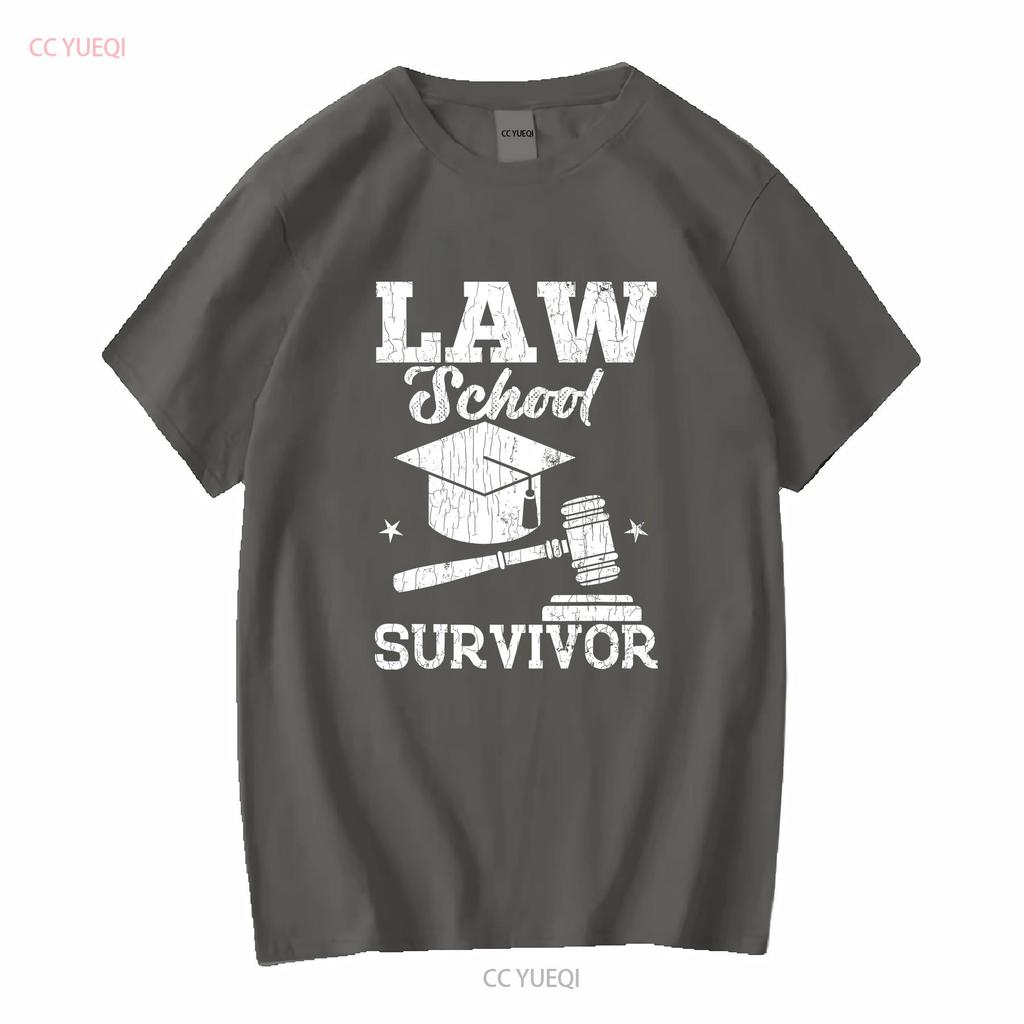 Law School Survivor Funny Lawyer Attorney T Shirt Vintage Washed Slightly Soft Breathable Comfortable Unisex Designer Clothes