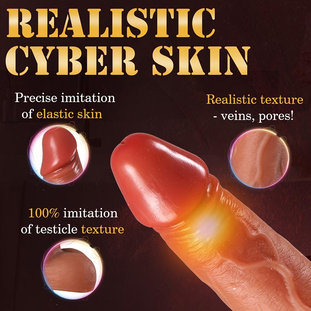 Выдвижной пенис, функция подогрева и дистанционного управления, G-spot Pleaser, жидкий силикон выдвижной, отправить девушке маленькую игрушку, одиночная женская игрушка