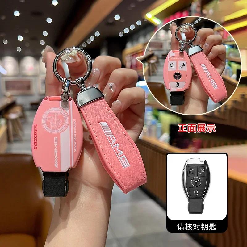 Fashion ABS New Styling Car Logo Remote Key Case Cover Shell For Mercedes Benz A B C S Class AMG GLA CLA GLC W176 W221 W204 W205 ZY3