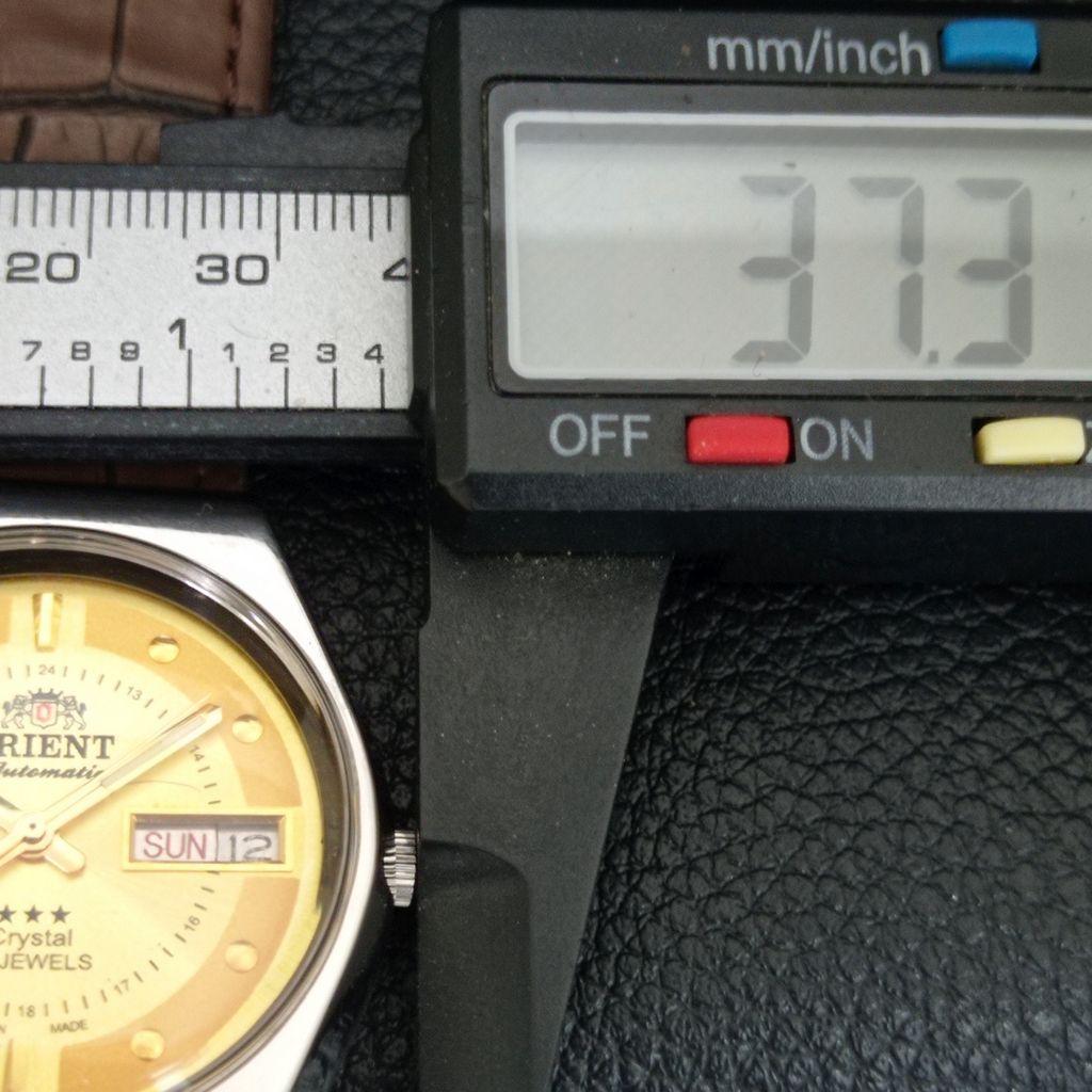 АВТОМАТИЧЕСКИЕ 46961 ВИНТАЖНЫЕ ORIENT CRYSTAL ЯПОНИЯ МУЖСКИЕ ЗОЛОТОЙ ЦИФЕРБЛАТ ЧАСЫ a707771-1