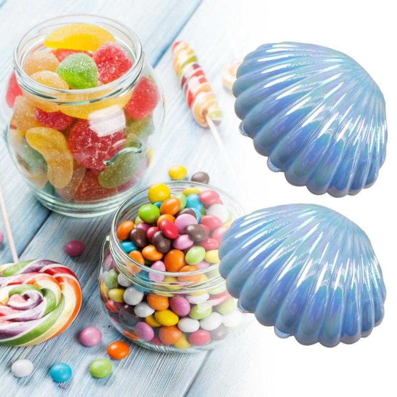 10pcs Vacuum Plated Small Shell Candy Boxes for Baby Showers and Wedding Mermaids Birthday Party Favors Containers