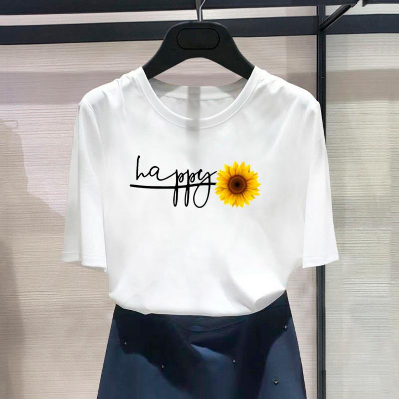 Женская футболка с азиатским размером и принтом в виде пчелы, трендовая милая сладкая женская футболка 90-х годов, повседневная женская летняя футболка, модная футболка с коротким рукавом и рисунком