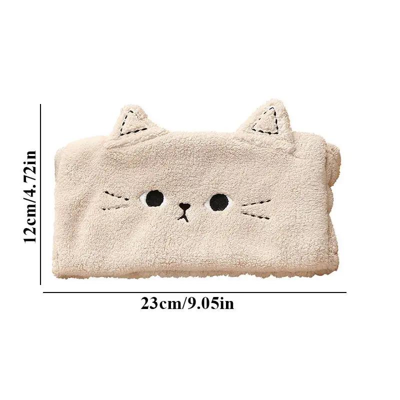 Кошачьи коралловые флисовые повязки на голову для женщин, милые мягкие банты для волос, повязка на голову, резинки для волос, тюрбаны для умывания лица и макияжа, повязка, аксессуары для девочек