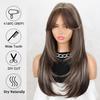MERISIHAIR Коричнево-серый синтетический волнистый женский парик из высококачественных синтетических волокон, легкий длинный многослойный натуральный парик