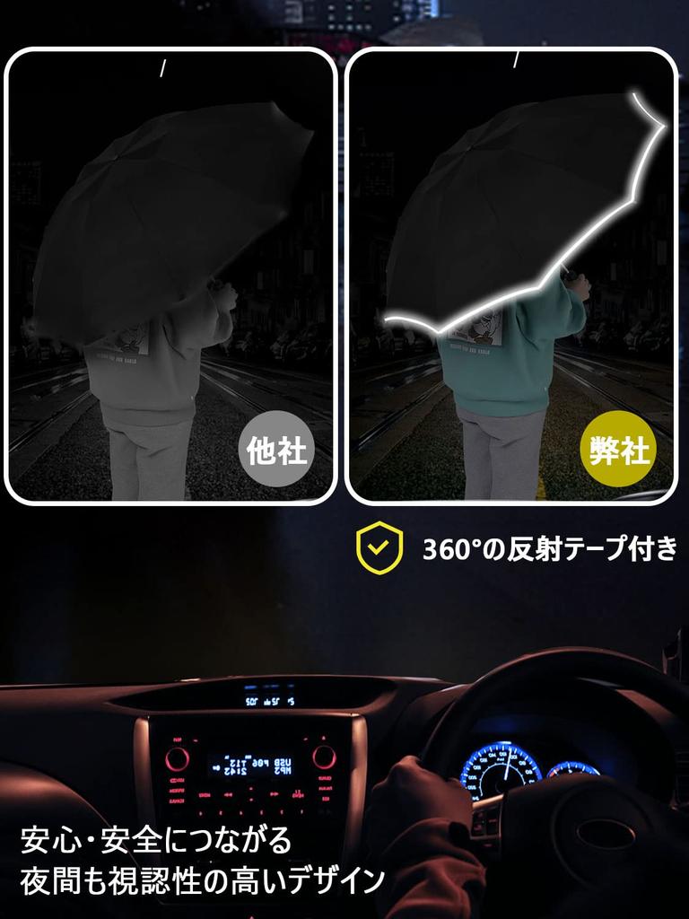 Folding Folding Folding Durable 12 Large Automatic For Both Sunny and Rainy Water Storage Pouch Included Umbrella, Umbrella, Umbrella, Men's - Ribs,