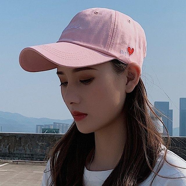 Sun Protection Baseball Cap With Wide Brim For Women And Men Cotton Embroidered Letter Design