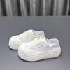 Big Head and Thick Sole Heightening Little White Shoes for Women 2025 Spring and Summer Foreign Trade New Lace-up Sports and Leisure Versatile Board S