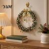 DIY Holiday Wreath Making Beaded Christmas Kit, Craft Kit with Colorful Beads Party Activity Supplies & Ornament Charms, Seasonal Bead Art for Adults,