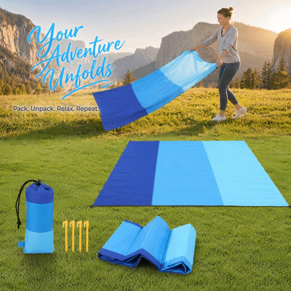 Polyester Fabric Picnic Mat Sandproof Waterproof Outdoor Mat Quick Dry Beach Blanket Beach Trips