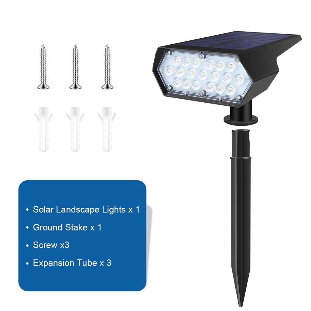 Солнечный перезаряжаемый светодиодный прожектор для газона, уличный сад, от заката до рассвета, освещение для дорожек на заднем дворе, патио, ландшафтное освещение, декор