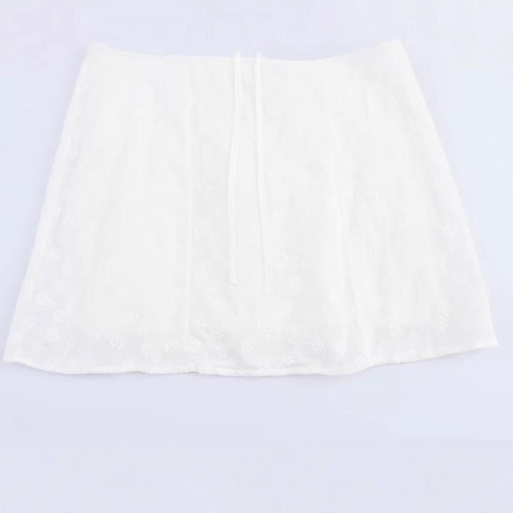 2025 Spring Women's European & American Style Lace-Up Lace Short Dress