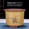 Purple Clay Ceramic Orchid Pot
