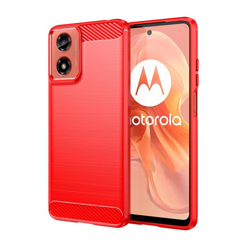 Ударопрочный Мягкий Чехол из Углеродного Волокна для Motorola Moto G84 G64 G54 G34 G24 G04 G04s Чехол Резиновый Силиконовый Бампер Защита Задней Крышки
