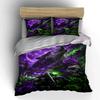 Wolf Moon Skull and Motorcycle Bedding Duvet Cover Set  (1*Duvet Cover 2*Pillowcases, without duvet insert)