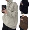 Мужская толстовка с капюшоном на осень-зиму, однотонная, с длинными рукавами, с капюшоном, эластичные манжеты и