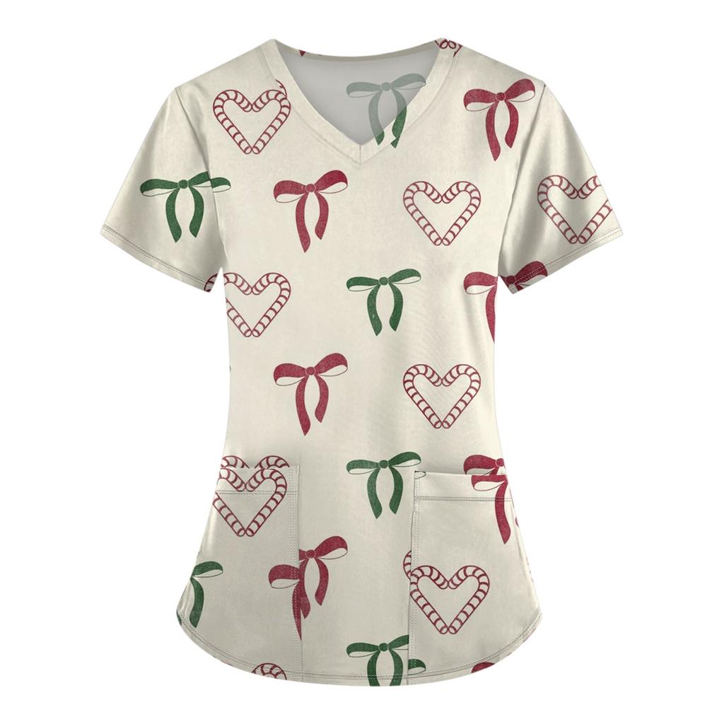 Женский модный комбинезон с короткими рукавами и принтом в виде банта и карманами