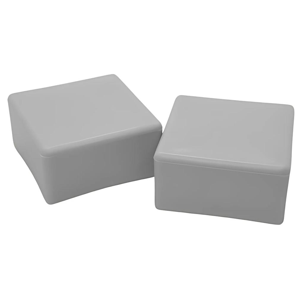 External end cap for photovoltaic profile, flat, 40x40, 20 PCS, GRAY