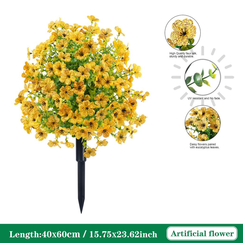 1 комплект искусственных цветов, устойчивых к ультрафиолетовому излучению, кустарников, растений, искусственных цветов, зелени для офиса, кухни, свадьбы, сада, декора