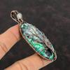 Подвеска из зеленого дендрита и опала «Дерево жизни», подвеска из медной проволоки, ювелирное изделие ручной работы, подвеска из радужного лунного камня, подвеска из настоящего драгоценного камня из меди