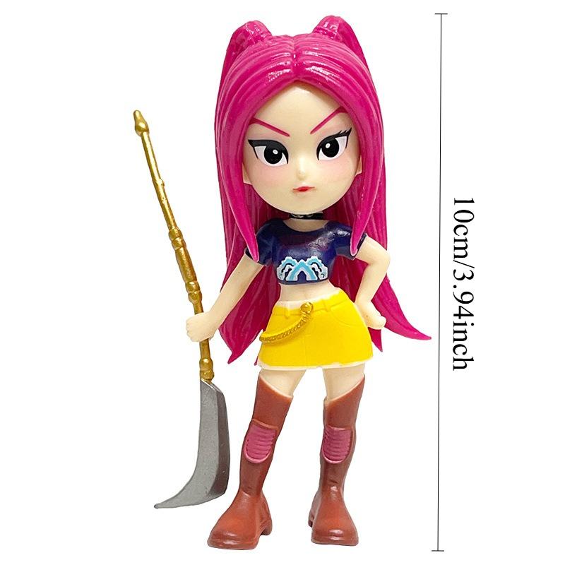 6 шт./набор K-pop Фигурка Охотники на демонов Модель Игрушка ПВХ Мультяшные Игровые Периферийные устройства Украшение для стола Коллекционные Фигурки Модель Игрушка для Ребенка