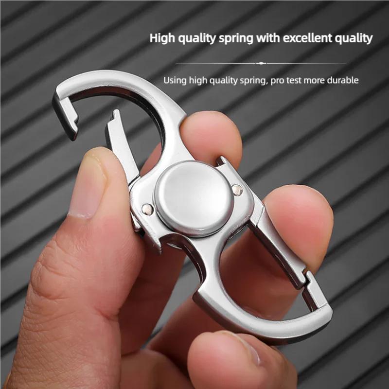Keychain Spiner Fidget Hand Spiner Anti anxiety Toy Relieves Stress Finger Ketchain Bottle Opener EDC Children's and Boys' Toy