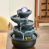 Luxury Feng Shui Water Fountain: Desktop Wealth-Attracting Wheel for Living Room or Office Decor