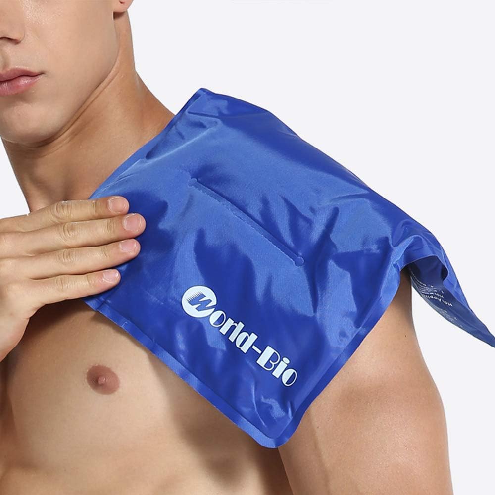 Охлаждающий пакет со льдом Icing Icing для и Охлаждения Нагревания для Всех Видов Спорта и Повседневной Жизни Поддержка WORLD-BIO, Сумка, Пакет, Пакет, Колени, Локти, Лодыжки, Бедра,